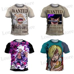 Herren T-Shirts ein Stück Affedluffy Gear Fünfter Sonnengott Nika Cosplay Com Men T-Shirt Kinder Junge Kleidung Jungen T-Shirts Kinderkleidung T240419