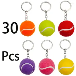 Keychains 30Pcs Tennis Keychain Match Gifts Backpack Hawaiian Party Favours Mini Ball