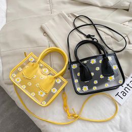 Shoulder Bags Small Daisy Jelly Bag Female 2024 Summer Fashion Transparent Picture And Mother Handbag Simple Beach One-shoulder Diagonal