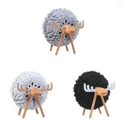 Table Mats Sheep Shape Drink Coasters Cup Pads Insulated Round Felt Home Office Decor Art Crafts