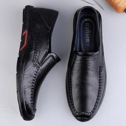 Casual Shoes High Quality Business Loafers Men Fashion Luxury Slip On Genuine Leather Men's Brand Driving Office
