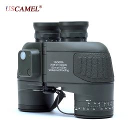 Telescopes 10x50 Waterproof Telescope with Compass Uscamel Binoculars for Hunting Navy Coordinate Ranging Military Night Vision Autofocus