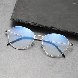 Sunglasses Frames Lightweight Denmark Brand Retro Oval Women's Glasses Men Titanium 5531 No Screw Anti Blue Light Fit Prescription Lenses