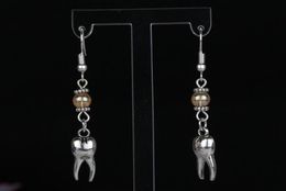 50Pair Vintage Teeth Glass Charms 925 Sterling Silver DropDangle Earrings For Girls Woman Dress Brand DIY Jewellery M26501359742