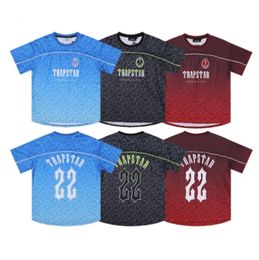 Men's T-Shirts Limited New Trapstar London Men's T-shirt Short Sleeve Unisex Blue Shirt For Men Fashion Harajuku Tee Tops Male T Shirts Fashion Clothing Y57754