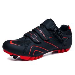 Mens Professional Cycling Sneakers - Breathable SPD Cleat Compatible Sport Shoes for Mountain Bike Racing Outdoor Activities 240417