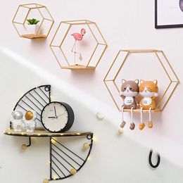 Decorative Plates Simple Nordic Iron Hook Wall Hanging Rack Creative Living Room Bedroom Decoration Storage