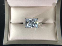 Real Silver 925 Jewellery 12MM lab Moissanite Diamond Wedding Engagement Rings For Women Party Valentines Ring Gifts6001012