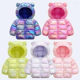 Jackets Baby Girls Jacket 2024 Autumn For Coat Winter Kids Warm Hooded Outerwear Children Clothes Infant