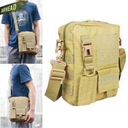 Briefcases Outdoor Men Military Tactical Bag Molle Messenger Shoulder Bags Waterproof Male Hiking Fishing Travel Camouflage Single Handbag