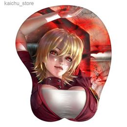 Mouse Pads Wrist Rests Seras Victoria Hellsing Anime 3D Mouse Pad Wrist Rest Desk MousePad Mat Gamer Accessory Y240419