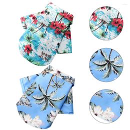 Dog Apparel 2 Pcs Pet Shirt Hawaiian Patterns Shirts Style Clothes For Dogs Decor Pineapple Supplies Polyester Skin-friendly Lovely