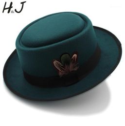 Wide Brim Hats Women Men Autumn Felt Pork Pie Hat For Lad Crushable BREAKING BAD Walter Dad Winter Retro Fedora15337622