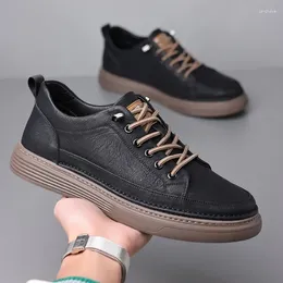 Casual Shoes Men Athletic Genuine Leather Men's Lace Up Oxford Outdoor Jogging Office Dress Sneakers 2024 Man