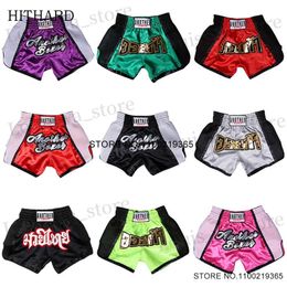 Men's Shorts Thai Boxing Shorts Breathable Thai Boxing Shorts Adult and Childrens Gym Grab Fighting Training Cage Fighting Taekwondo Pants Mens T240419