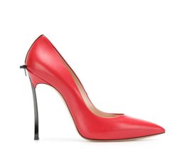 Big small size 33 to 43 fashion genuine leather pointed toe thin high heels shoes women pumps 6cm 8cm 10cm 12cm3141358