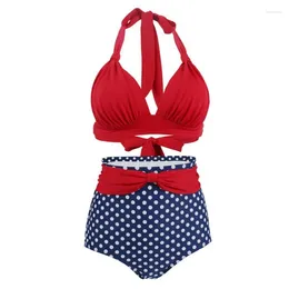 Women's Swimwear 2024 Woman Swimsuit Summer Two-Piece Suits Plus Size Swimdress Push Up Open Back Beach High Waist Swimming Clothing