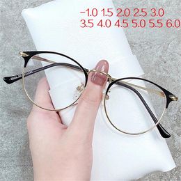 Sunglasses Frames NYWOOH Finished Myopia Glasses Men Blue Light Blocking Eyeglasses Prescription Women Computer Nearsighted Eyewear -1.0 To