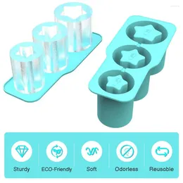Baking Moulds Tight Fit Lid Ice Mold Hollow Cylinder Cube Tray With For 20-40 Oz Tumblers Reusable Silicone Cocktails
