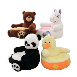 Cartoon Animals Pandas Bears Children's Sofas Pillows Cushions Plush Toys Dolls Lazy Baby Cushion Seat