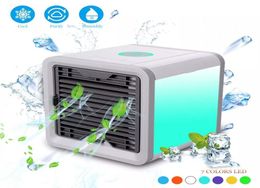 Rechargeable Mini USB Air Conditioner Conditioning Humidifier Purifier 7 Colours LED Light fan Desktop Air Cooler 3 in 1 Fan For PC5575123