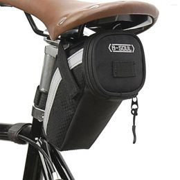 Storage Bags B SOUL Bike Saddle Bag 1L Small Black Cycling Seat Tail Rear Pouch Accessory Kit Tool Reflective Accessories