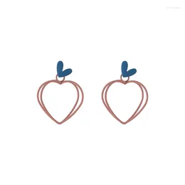 Dangle Earrings Cute Green White Red Coffee Pink Blue Colourful Hollow Cross Hearts & Drop For Women Kids