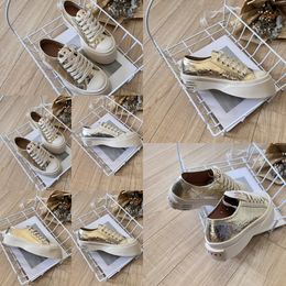 Casual Shoes Designer Shoes Womens Vintage Trainers Sneakers Gold Silver lace up size 36-40 Classic Comfortable GAI golden white
