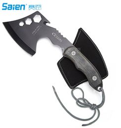 Survival Hatchet Hand Held Camping Axe with Full Tang Sheath Ideal Tool for Outdoor Tactical Use Hunting2514573