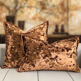 Pillow Orange Pillows Luxury Shiny Velvet Case Modern Decorative Cover For Sofa Chair Living Room Home Decorations