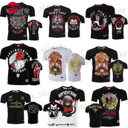 Men's T-Shirts Rashguard Jiu Jitsu Men Women Boxing Jerseys Muay Thai MMA T Shirt Sanda Boxeo BJJ Fight Kickboxing Training Rash Guard T240419