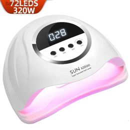 Nail Dryers 320W UV LED Nail Lamp 72LEDS Gel Polish Drying Lamp with Automatic Sensing 4 Timer Professional Nail Dryer Manicure Salon Tools Y2404194PCC