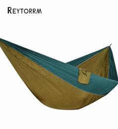 Lightweight Super Large Parachute Hammock 210T Nylon Fabric Hanging Hamac For Outdoor Camping Survival Beach Yard 320200cm3100185