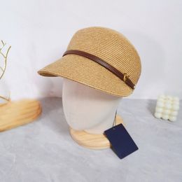 Designer Grass Braid Baseball Cap V Casquette Caps and Hats for Mens Womens Sun Prevent Bonnet Beanie Snapbacks Sunhats Accessories Bucket Hat Blet Black