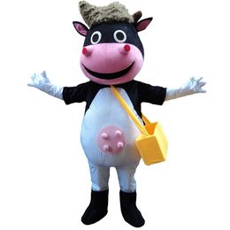 2024 Performance Cow Mascot Costume Fancy Dress for Men Women Halloween Outdoor Outfit Suit Mascot for Advertising Suits