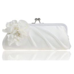 Bags hot 3D Flower Silk Elegant Evening Bag Ladies Threedimensional Flower Satin Bridal Wedding Purse Party Messenger Clutch WY38