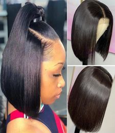 Short Bob Wigs Straight Lace Front Human Hair Wigs For Black Women Full Natural Brazilian Wig Remy Preplucked HD Frontal Hair9349374