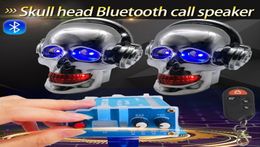 1Piece Motorcycle skull Bluetooth o with mp3 waterproof call amplifier subwoofer 12V pedal three-wheel pedal anti-theft speaker7715131
