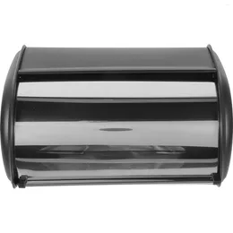 Plates Stainless Steel Bread Box Corner Holder Good Loaf Storage Container Holders With Lid Bin Case