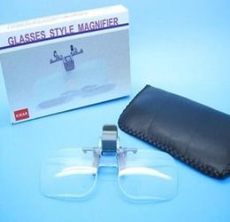 Folding Magnifying Glass Clip On Precise Magnifier Flip Loupe Hands Eyeglass4079723