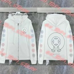 Men Hoodie Jacket Popular Fashion High Street Cotton Hoodie Jumper Pattern Print Casual Breathable Men and Women 538