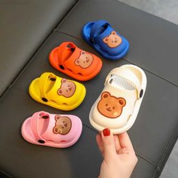 Slipper Childrens Slippers Summer New Cute Bear Baby Girl Shoes Boys Soft Bottom Non-Slip Home Bathroom Inner SandalsL2404