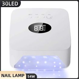 Nail Dryers Nail Dryer UV LED Nail Lamp For Curing All Gel Nail Polish With Motion Sensing Professional Manicure Salon Tool Equipment Y240419FPBE