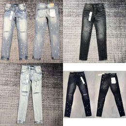 Pannelli sottili per motociclisti ridotti per motociclisti violati viola designer di pantaloni magri stack jeans jeans tendenza marchio vintage pantaloni vintage s