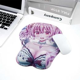 Mouse Pads Wrist Rests 3D Silicone Wrist Mouse Pad for Boys and Girls Home Office Game Hand Laptop Gift Pad Y240419