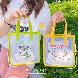 Storage Bags PVC Clear Large Capacity Tote Bag Kawaii Casual Shoulder Purses Jelly Transparent Women Hand Clutch Shopping