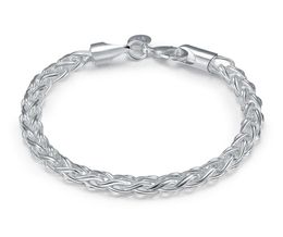 Torsional Bracelet sterling silver plated bracelet New arrival fashion men and women 925 silver bracelet SPB0706763443