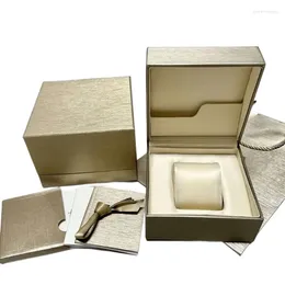 Watch Boxes Customised Outlet Champagne With Original Bl Box And Papers Gold Cases Booklet Watches Gift