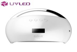 Whole New version SUN6 Smart Lamp Nail LED Nail Dryer Metal Bottom LCD Timer Multicolors for Curing UV Gel Polish Nail Art1411563