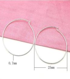 20pcslot 925 Sterling Silver Hoop Huggie Earrings Jewellery Findings Components For DIY Craft Gift WP12670349563576712